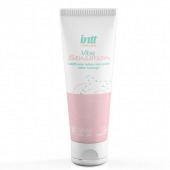 Лубрикант на водной основе Vibe Sensation с клубничным вкусом и легким вибрирующим эффектом - 50 гр. - INTT - купить с доставкой в Кисловодске