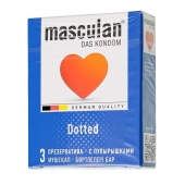 Презервативы с пупырышками Masculan Dotted - 3 шт. - Masculan - купить с доставкой в Кисловодске