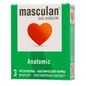 Презервативы анатомической формы Masculan Anatomic - 3 шт. - Masculan - купить с доставкой в Кисловодске