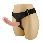 Гладкий фаллоимитатор с крупной головкой на ремешках - 19,7 см. - Baile - купить с доставкой в Кисловодске