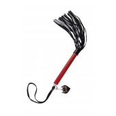 Черно-красная кожаная плеть - 50 см. - Pecado - купить с доставкой в Кисловодске