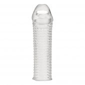 Текстурированная насадка на пенис Clear Textured Penis Enhancing Sleeve Extension - 16,5 см. - BlueLine - в Кисловодске купить с доставкой