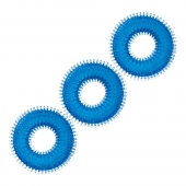 Комплект из трех голубых колец для эрекции 3-Pack Ultra-Stim Stretch Cock Rings - BlueLine - в Кисловодске купить с доставкой
