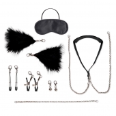 Большой эротический набор из 12 предметов Interchangeable Collar   Nipple Clips Set - Lux Fetish - купить с доставкой в Кисловодске