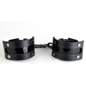 Чёрные наручники с вставкой «Пятница» - Sitabella - купить с доставкой в Кисловодске