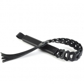 Черная кожаная плеть «Клеопатра» - 62 см. - Sitabella - купить с доставкой в Кисловодске