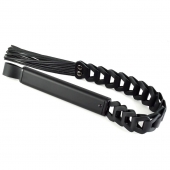 Черная кожаная плеть «Клеопатра» - 62 см. - Sitabella - купить с доставкой в Кисловодске