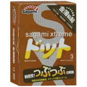 Презервативы Sagami Xtreme FEEL UP с точечной текстурой и линиями прилегания - 3 шт. - Sagami - купить с доставкой в Кисловодске