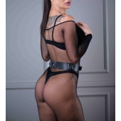 Черный кожаный пояс Sex Game - БДСМ Арсенал - купить с доставкой в Кисловодске