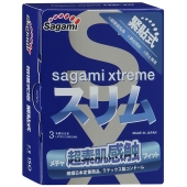 Розовые презервативы Sagami Xtreme FEEL FIT 3D - 3 шт. - Sagami - купить с доставкой в Кисловодске