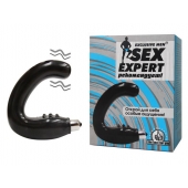 Чёрный массажёр простаты серии Sex Expert - Sex Expert - в Кисловодске купить с доставкой