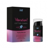 Жидкий вибратор Vibration Cotton Candy с ароматом сахарной ваты - 15 мл. - INTT - купить с доставкой в Кисловодске