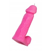Розовая свеча в форме пениса - 13 см. - Pecado - купить с доставкой в Кисловодске