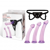 Тренировочный набор с тремя насадками Pegging Training Set - Lux Fetish - купить с доставкой в Кисловодске