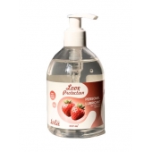 Лубрикант на водной снове Love Protection Strawberry с ароматом клубники - 300 мл. - Lola Games - купить с доставкой в Кисловодске