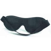 Черная кожаная маска на глаза - БДСМ Арсенал - купить с доставкой в Кисловодске