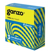 Классические презервативы с обильной смазкой Ganzo Classic - 3 шт. - Ganzo - купить с доставкой в Кисловодске