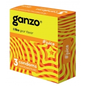 Ароматизированные презервативы Ganzo Juice - 3 шт. - Ganzo - купить с доставкой в Кисловодске