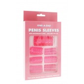 Набор из 7 розовых насадок на пенис ONE-A-DAY PENIS SLEEVES PINK - Seven Creations - в Кисловодске купить с доставкой