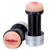 Двусторонний мастурбатор REALSTUFF 2 IN 1 HUMMER MOUTH   VAGINA - ротик и вагина - Dream Toys - в Кисловодске купить с доставкой
