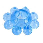 Голубая гелевая насадка-цветок - Toyfa Basic - в Кисловодске купить с доставкой