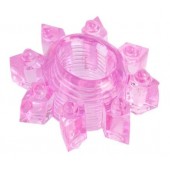 Розовое гелевое эрекционное кольцо-звезда - Toyfa Basic - в Кисловодске купить с доставкой