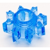 Голубая гелевая насадка-звезда - Toyfa Basic - в Кисловодске купить с доставкой