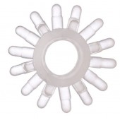 Прозрачное гелевое эрекционное кольцо с шипиками - Toyfa Basic - в Кисловодске купить с доставкой