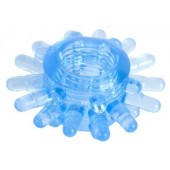 Голубая гелевая насадка с шипиками - Toyfa Basic - в Кисловодске купить с доставкой