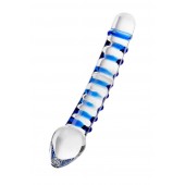 Двусторонний прозрачный фаллос из стекла - 19 см. - Sexus