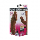Коричневая насадка на пенис Wolftooth Sleeve - 13 см. - Baile - в Кисловодске купить с доставкой