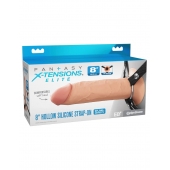 Полый страпон на ремнях 8’’ Hollow Silicone Strap-on - Pipedream - купить с доставкой в Кисловодске