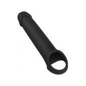 Черная насадка-удлинитель с вибрацией Vibrating Extender With Remote - Dream Toys - в Кисловодске купить с доставкой