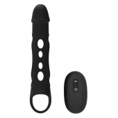 Черная насадка-удлинитель Vibrating Extender With Remote с вибрацией - Dream Toys - в Кисловодске купить с доставкой