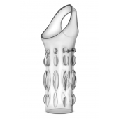 Прозрачная насадка на пенис Stretchy Studded Penis Sleeve Ring - Blush Novelties - в Кисловодске купить с доставкой