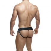Телесный фаллопротез на черных эластичных ремнях 7 Inch Hollow Strap On - 17 см. - Blush Novelties - купить с доставкой в Кисловодске