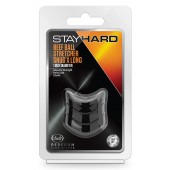 Черное эрекционное кольцо на мошонку Beef Ball Stretcher Snug X Long - Blush Novelties - в Кисловодске купить с доставкой