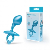 Голубая анальная пробка для массажа простаты Bulb Silicone Prostate Plug - 10,7 см. - b-Vibe - в Кисловодске купить с доставкой