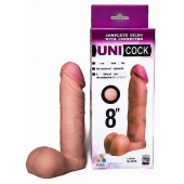 Фаллическая насадка для страпона UNICOCK 8  - 20 см. - LOVETOY (А-Полимер) - купить с доставкой в Кисловодске