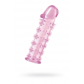 Розовая насадка на пенис с шипами - 12,5 см. - A-toys - в Кисловодске купить с доставкой