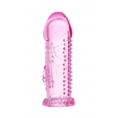 Розовая насадка на пенис с шипиками и коготком - 13,5 см. - A-toys - в Кисловодске купить с доставкой