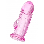 Розовая насадка на пенис с шипиками и коготком - 13,5 см. - A-toys - в Кисловодске купить с доставкой