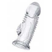 Прозрачная насадка на пенис с шипиками и коготком - 13,5 см. - A-toys - в Кисловодске купить с доставкой