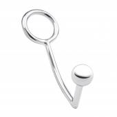 Кольцо на пенис с анальным стимулятором Stainless Steel Anal Hook   Cock Ring - BlueLine - в Кисловодске купить с доставкой