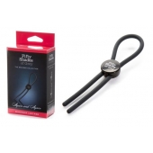 Тёмно-серое эрекционное кольцо с зажимом Again and Again Adjustable Cock Ring - Fifty Shades of Grey - в Кисловодске купить с доставкой