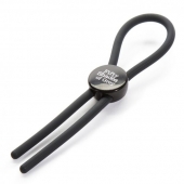 Тёмно-серое эрекционное кольцо с зажимом Again and Again Adjustable Cock Ring - Fifty Shades of Grey - в Кисловодске купить с доставкой
