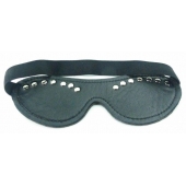 Черная маска с декором - БДСМ Арсенал - купить с доставкой в Кисловодске