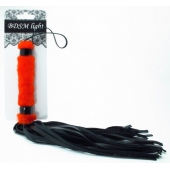 Нежная плеть с красным мехом BDSM Light - 43 см. - БДСМ Арсенал - купить с доставкой в Кисловодске