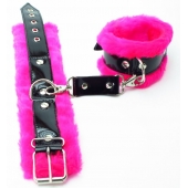 Оковы на ноги с розовым мехом BDSM Light - БДСМ Арсенал - купить с доставкой в Кисловодске