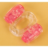 Прозрачное виброкольцо с двумя вибропульками - Toyfa Basic - в Кисловодске купить с доставкой